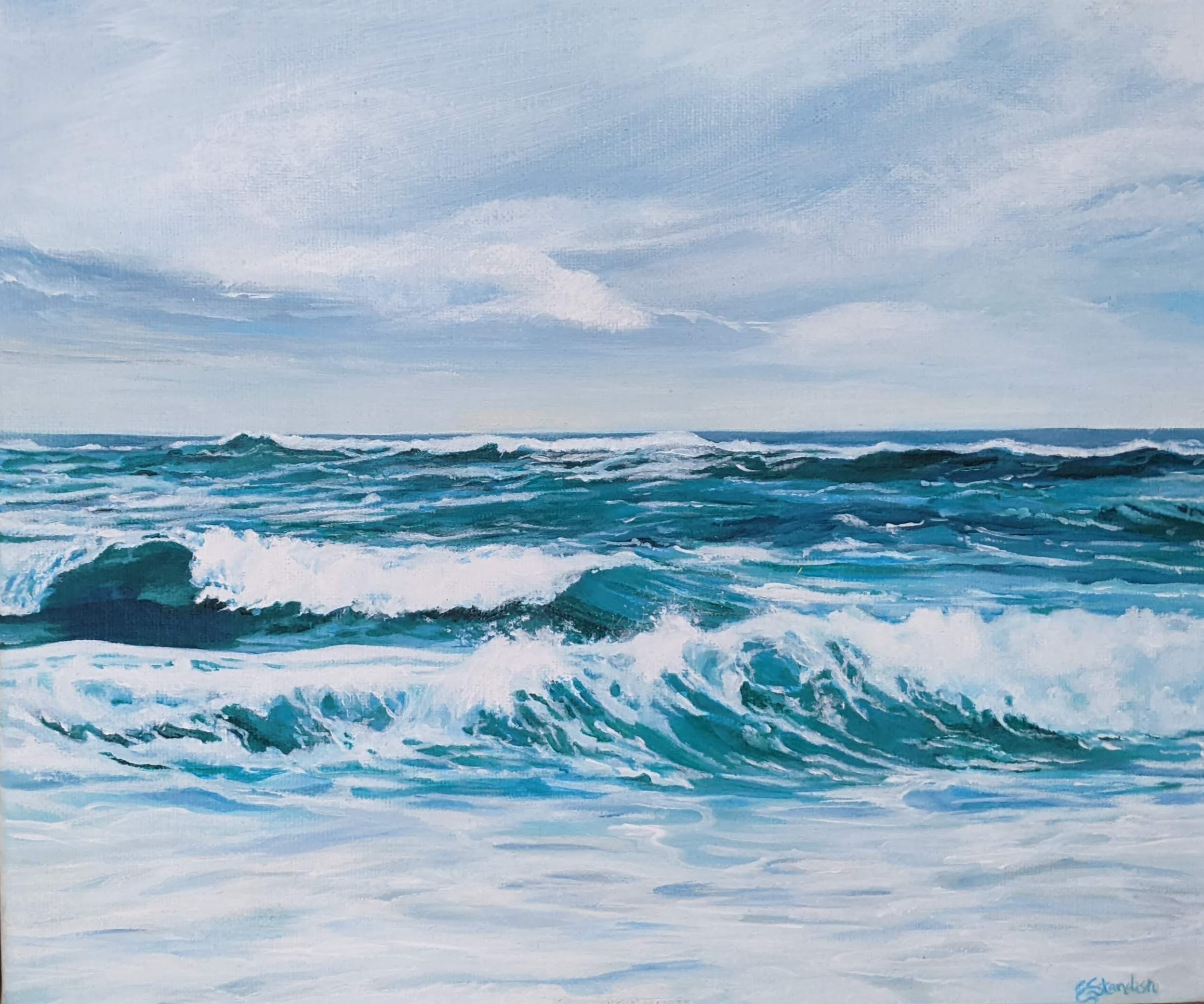 “Turquoise Waves” by Elisabeth Standish